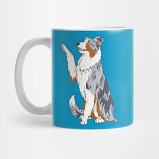 Border collie tri color merle Mug